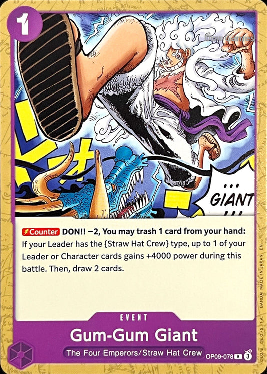 OP09-078 Gum-Gum Giant Event Card Non-Foil