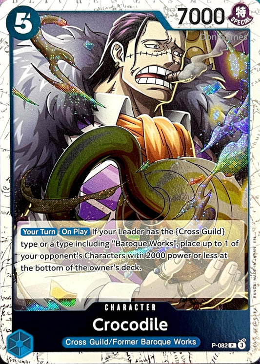 P-082 Crocodile Character Card Textured Foil
