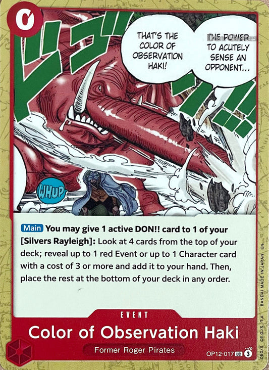 OP12-017 Color of Observation Haki Event Card