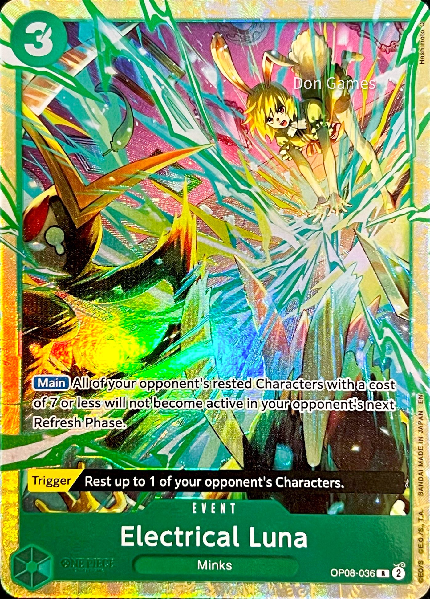 OP08-036 Electrical Luna Event Card Alternate Art Best Selection Vol. 5