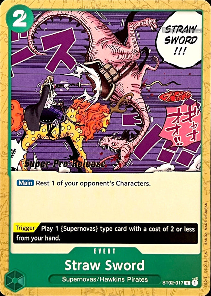 Straw Card ST02-017 Straw Sword Event Card SUPER PRE-RELEASE – Don Games