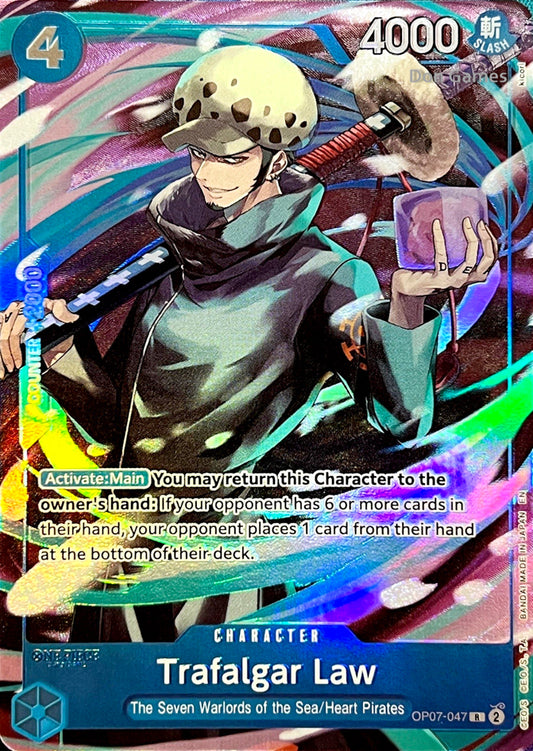 OP07-047 Trafalgar Law Character Card Alternate Art (The Seven Warlords of the Sea Binder Set)