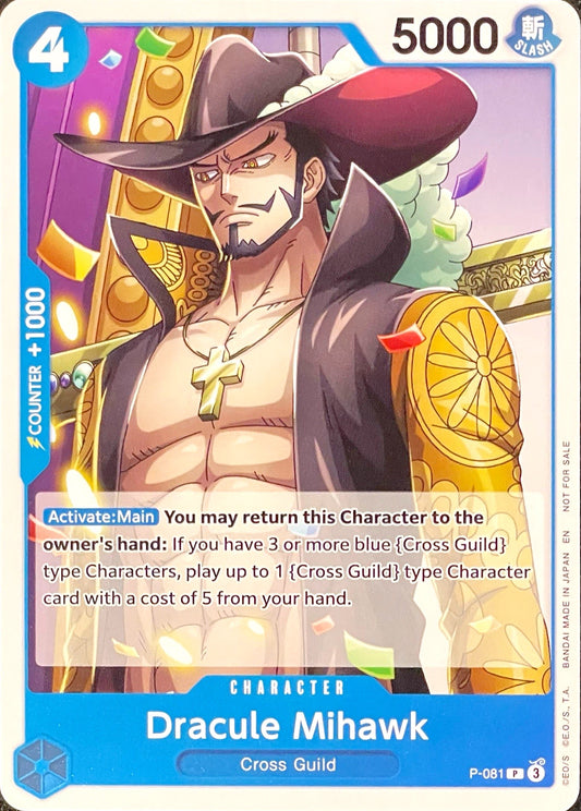 P-081 Dracule Mihawk Character Card Promo