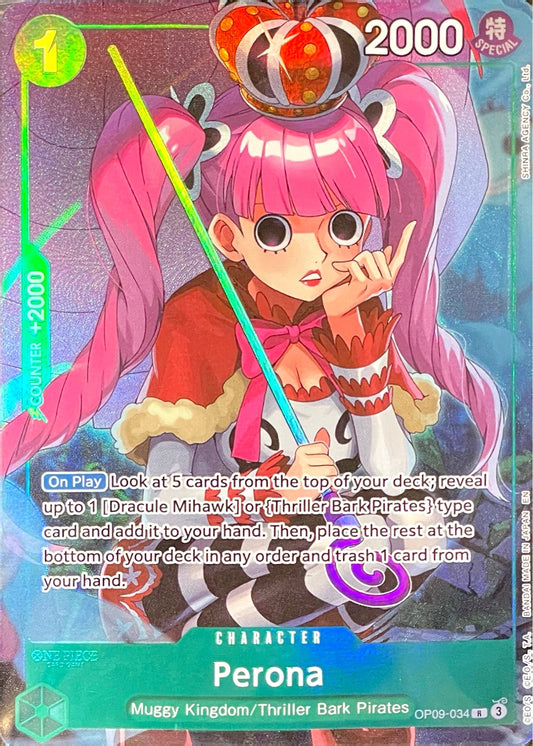 OP09-034 Perona Character Card Alternate Art Promo
