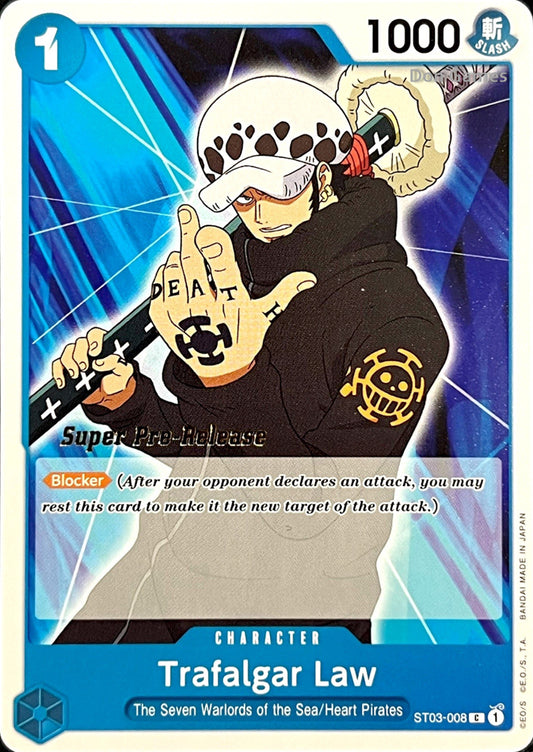 ST03-008 Trafalgar Law Character Card SUPER PRE-RELEASE