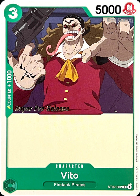 ST02-002 Vito Character Card SUPER PRE-RELEASE