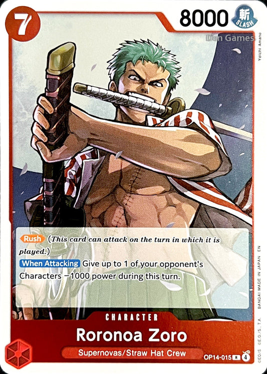 OP14-015 Roronoa Zoro Character Card