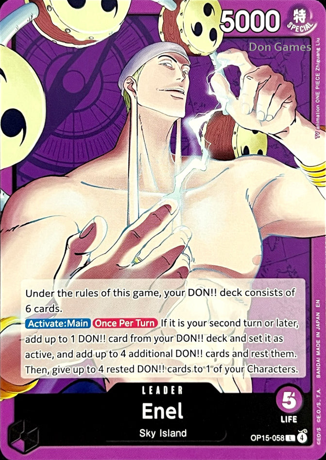 OP15-058 Enel Leader Card