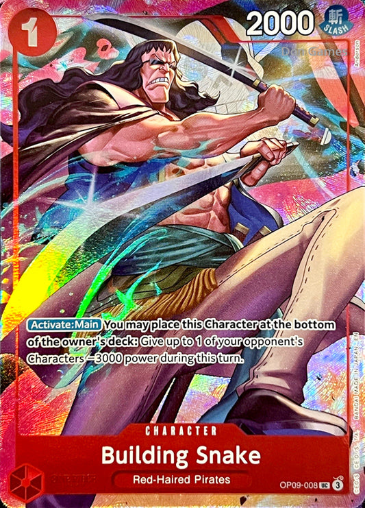 OP09-008 Building Snake Character Card Alternate Art Best Selection Vol. 4