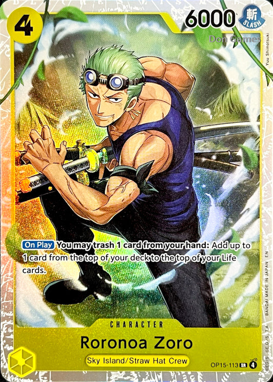 OP15-113 Roronoa Zoro Character Card