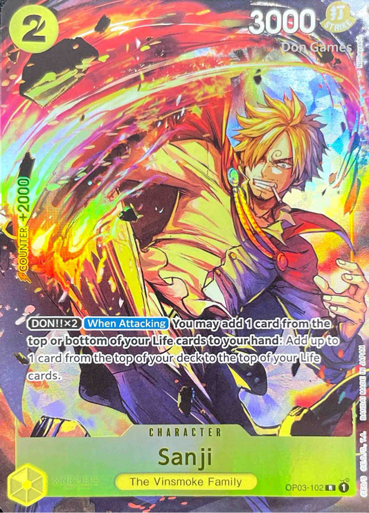 OP03-102 Sanji Character Card Bandai Card Games Fest 23-24 Promo