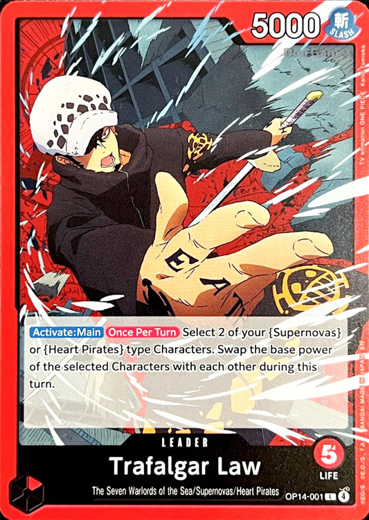 OP14-001 Trafalgar Law Leader Card