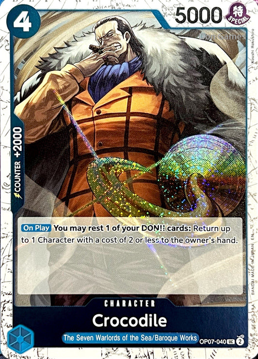 OP07-040 Crocodile Character Card Textured Foil