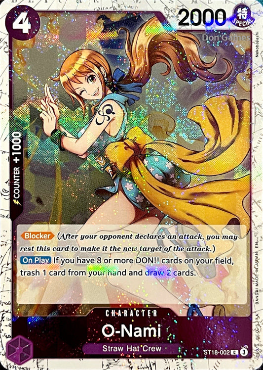 ST18-002 O-Nami Character Card Textured Foil
