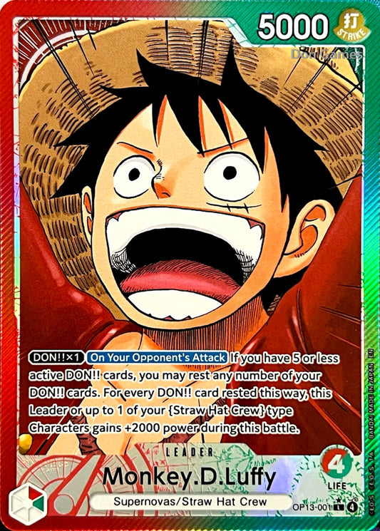OP13-001 Monkey. D. Luffy Leader Card Alternate Art