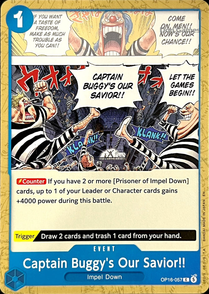 OP16-057 Captain Buggy's Our Savior!! Event Card