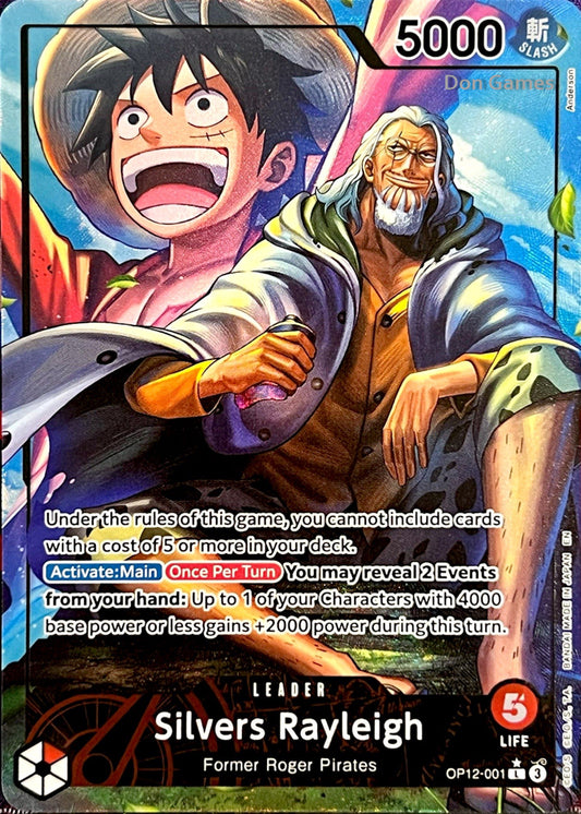 OP12-001 Silvers Rayleigh Leader Card Alternate Art