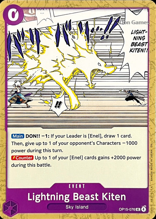 OP15-076 Lightning Beast Kiten Event Card