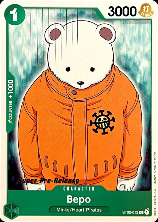 ST02-012 Bepo Character Card SUPER PRE-RELEASE