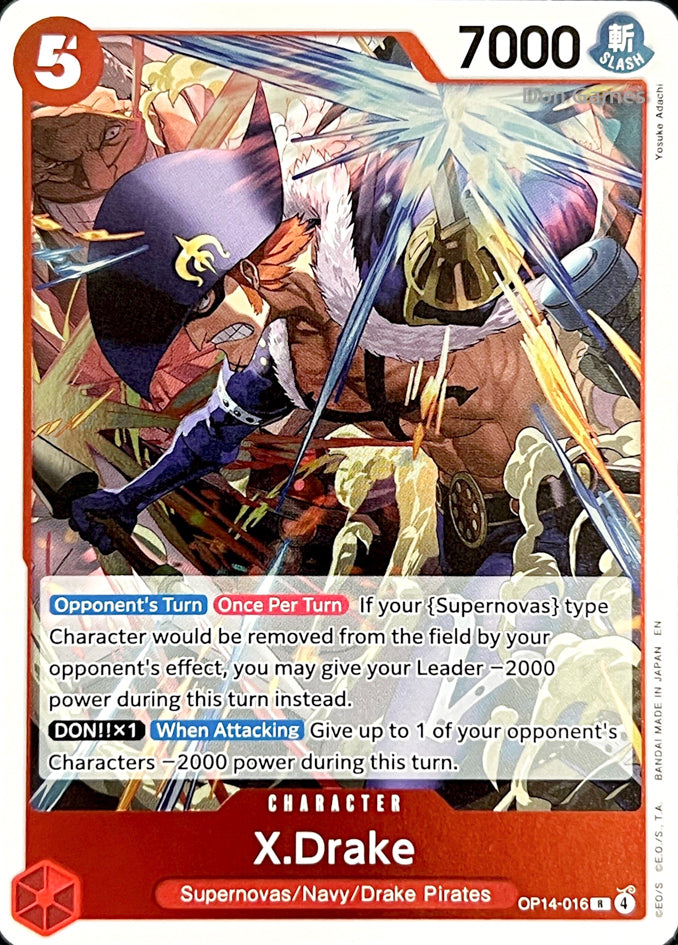 OP14-016 X. Drake Character Card