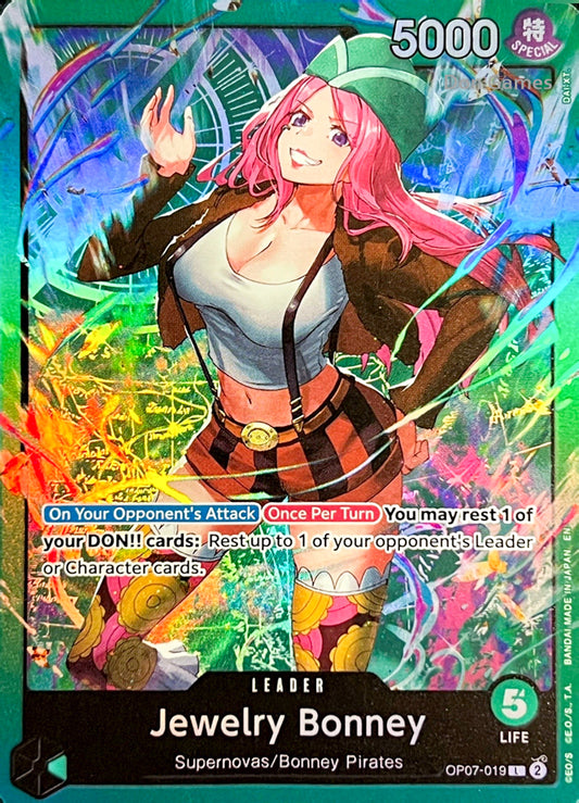 OP07-019 Jewelry Bonney Leader Card Alternate Art ST24