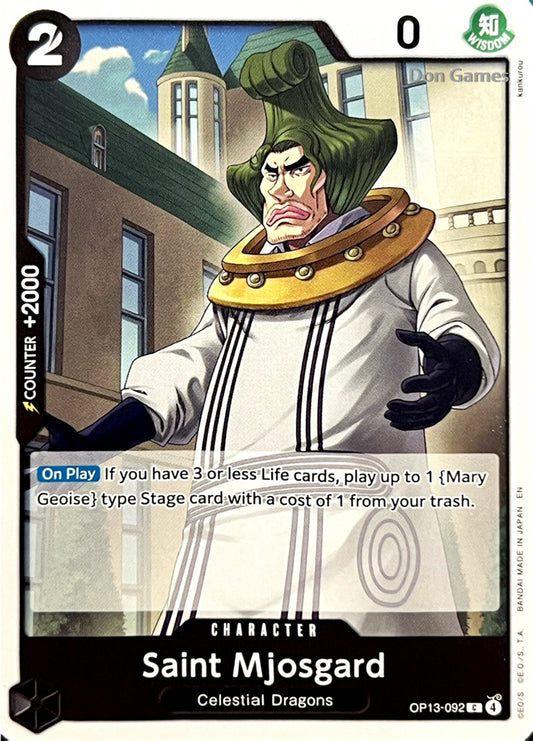 OP13-092 Saint Mjosgard Character Card
