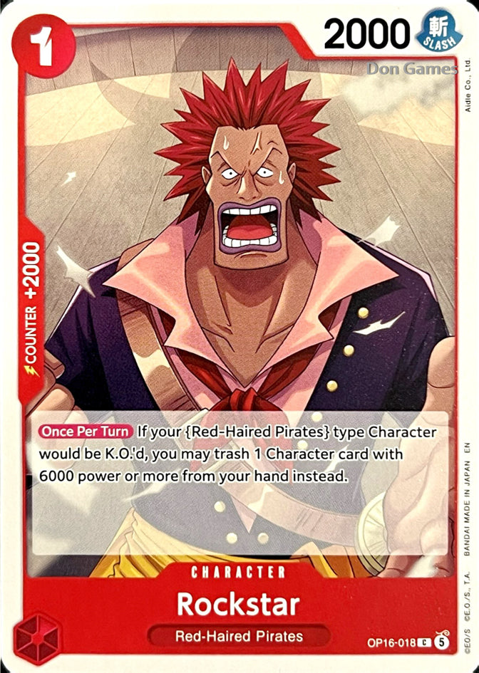 OP16-018 Rockstar Character Card