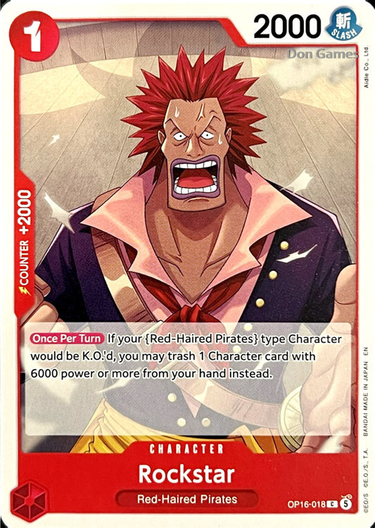 OP16-018 Rockstar Character Card