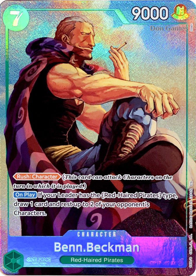 OP17-027 Benn. Beckman Character Card Alternate Art