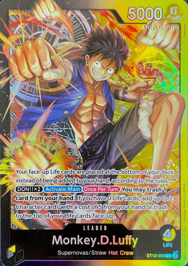 ST13-003 Monkey. D. Luffy Leader Card