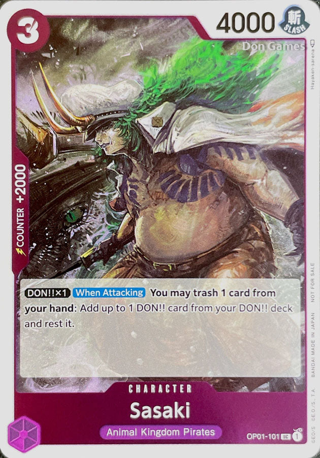 OP01-101 Sasaki Character Card Alternate Art Promo