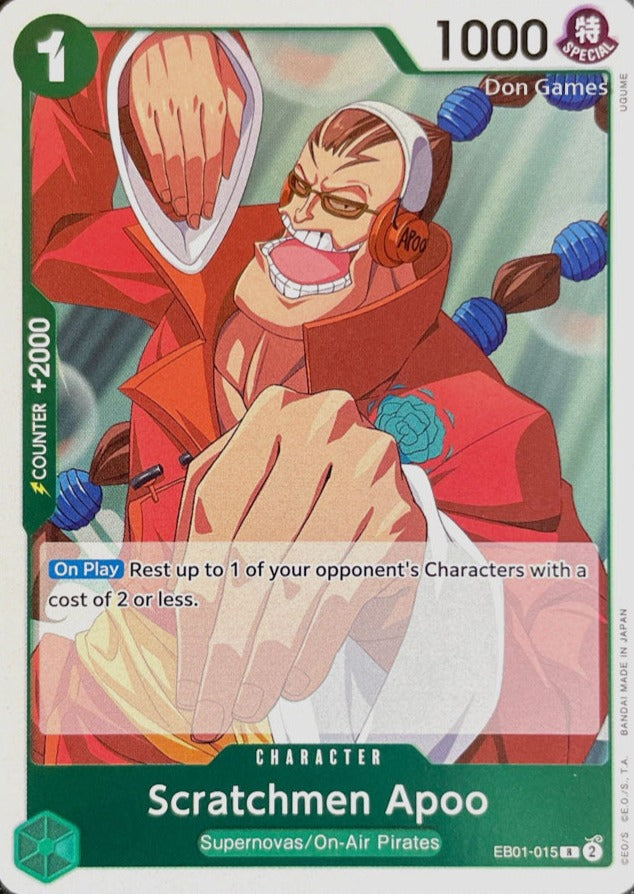 EB01-015 Scratchmen Apoo Character Card – Don Games