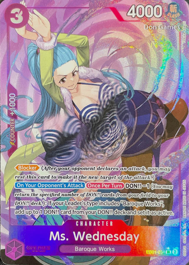 EB01-034 Ms. Wednesday Character Card Alternate Art