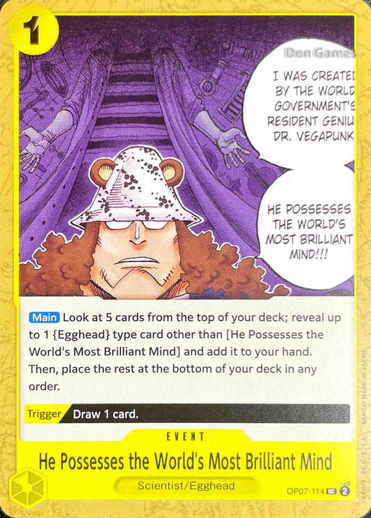 OP07-114 He Possesses the World's Most Brilliant Mind Event Card