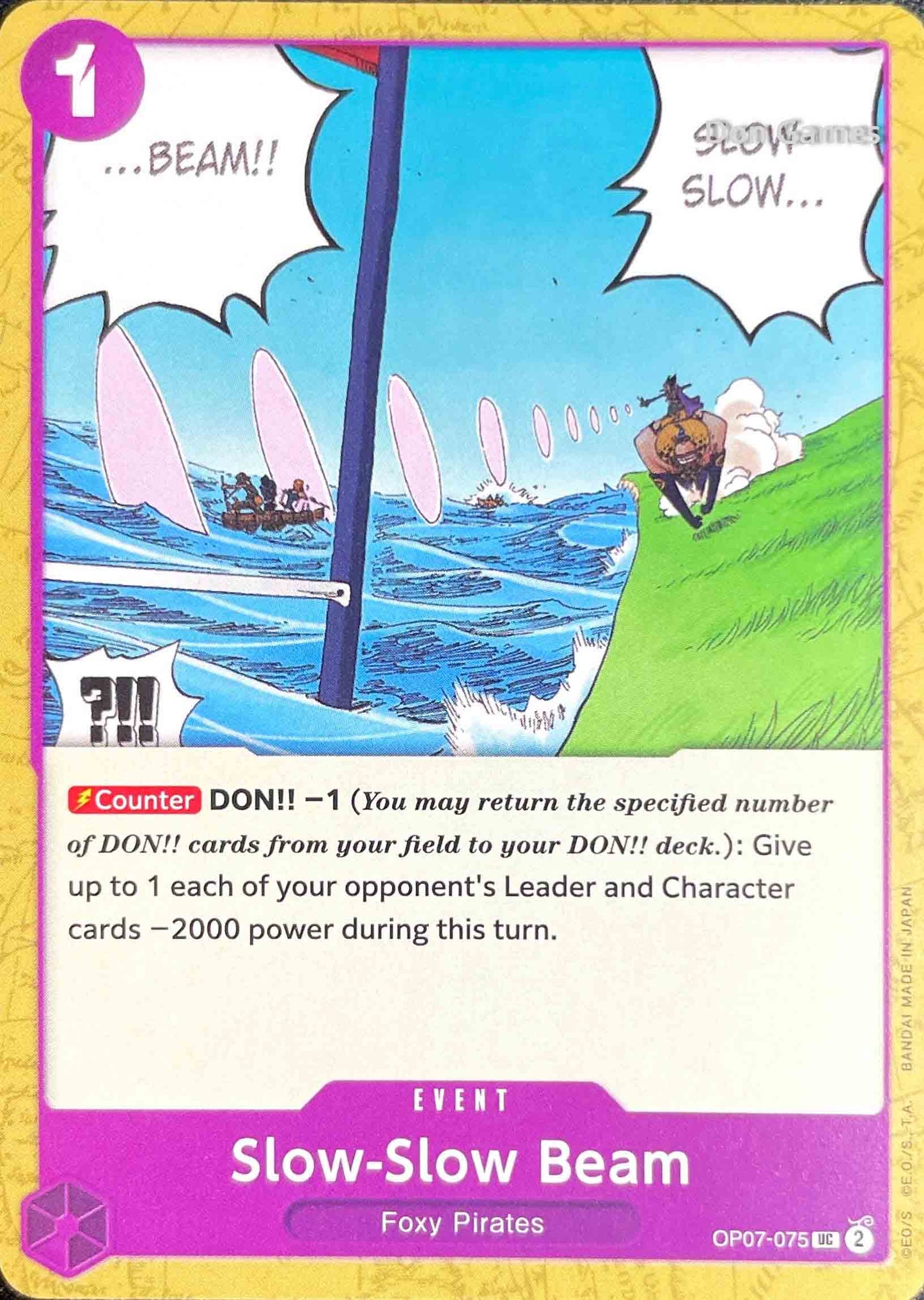 OP07-075 Slow-Slow Beam Event Card