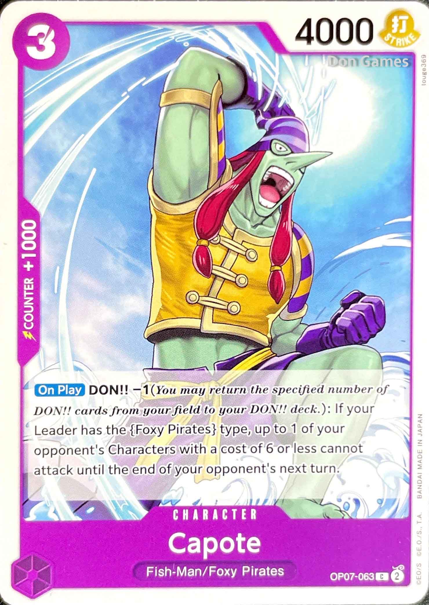 Capote's Craft OP07-063 Capote Character Card – Don Games