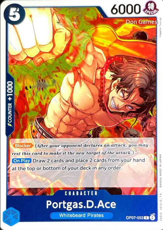 OP07-053 Portgas.D.Ace Character Card