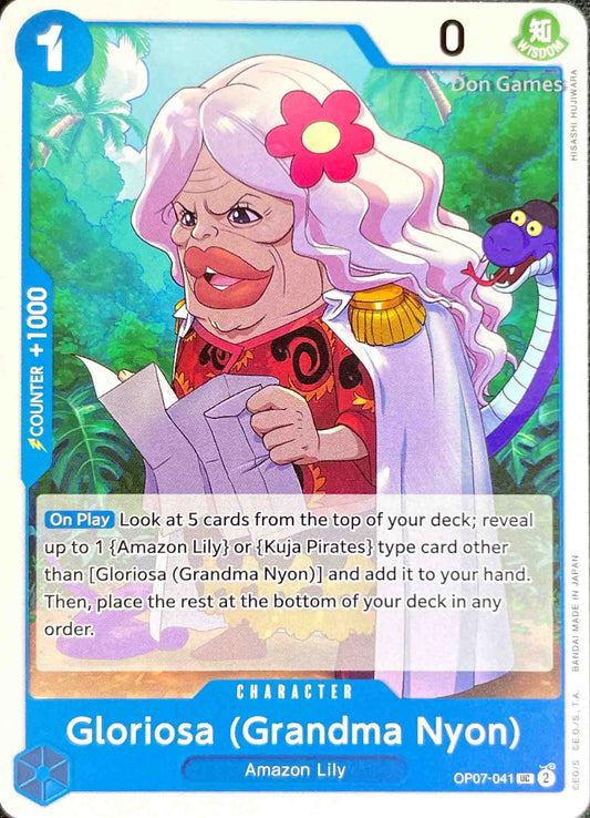 OP07-041 Gloriosa (Grandma Nyon) Character Card