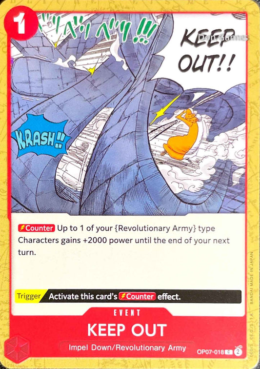OP07-018 KEEP OUT Event Card