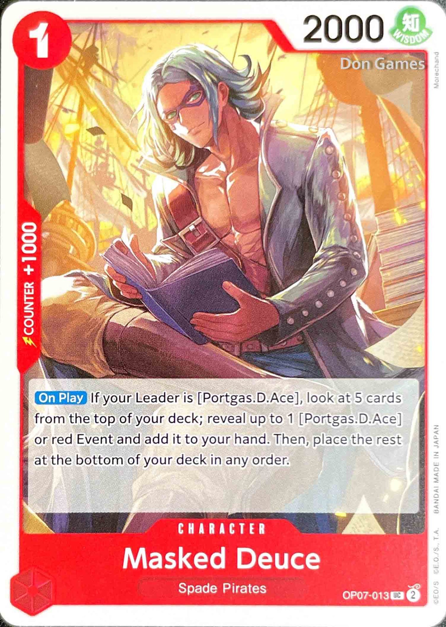 OP07-013 Masked Deuce Character Card