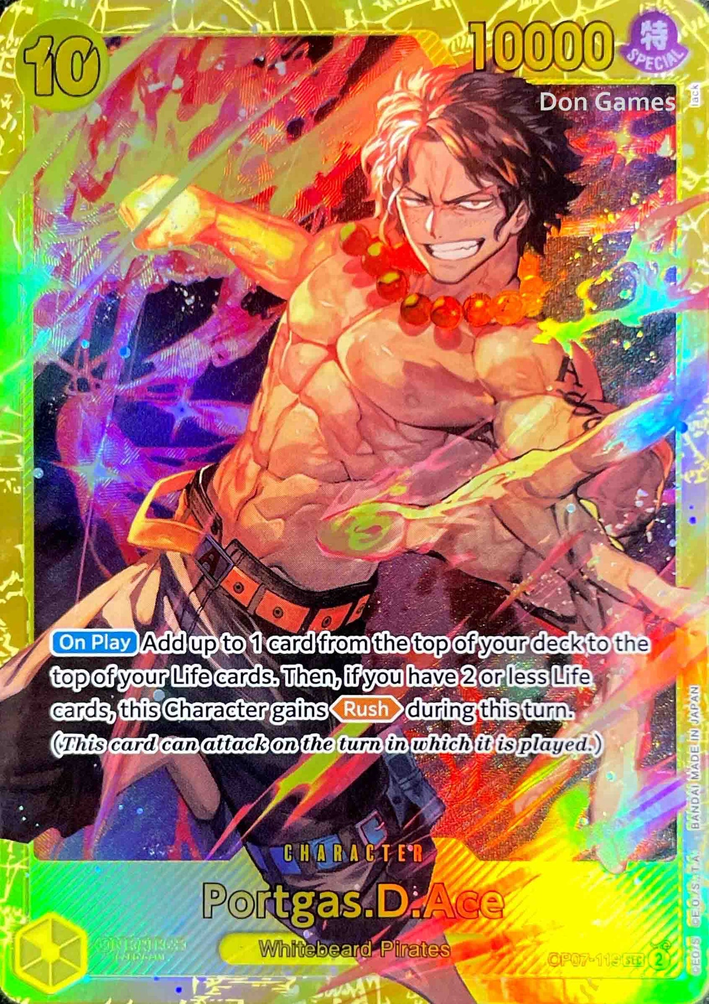 OP07-119 Portgas.D.Ace Character Card