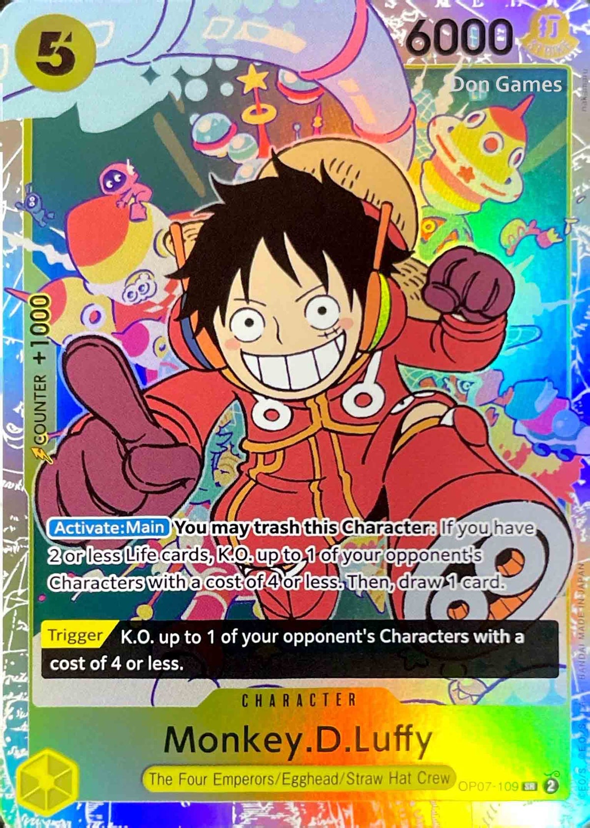 Luffy Note Card OP07-109 Monkey. D. Luffy Character Card – Don Games