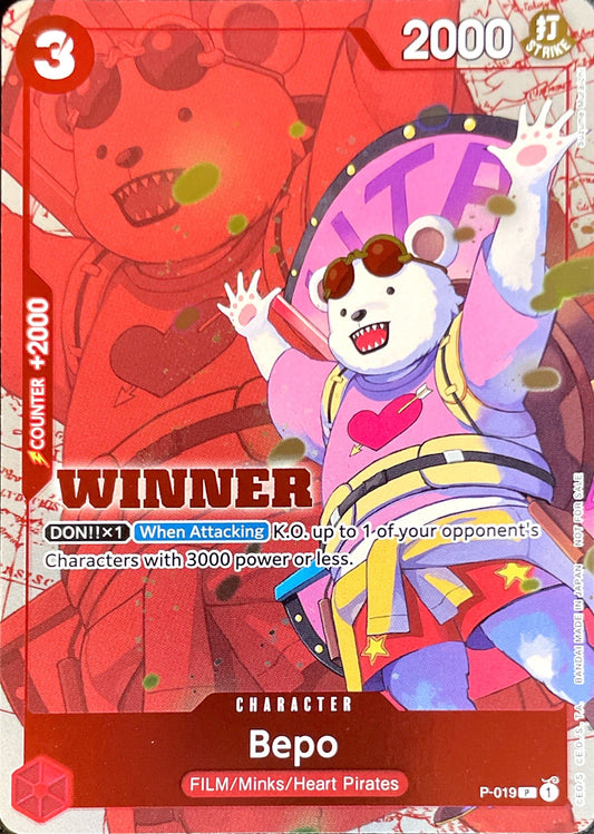 P-019 Bepo Character Card Winner Promo