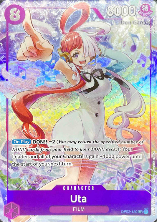 OP02-120 Uta Character Card Alternate Art Promo