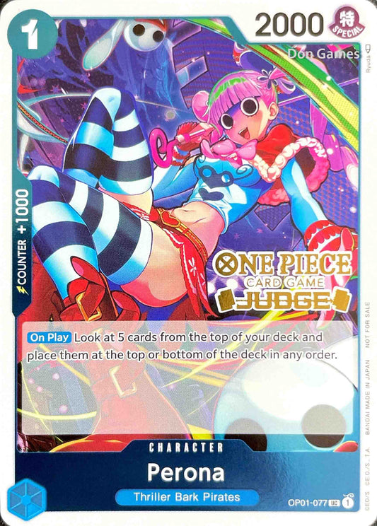 OP01-077 Perona Character Card Foiled Judge Stamp