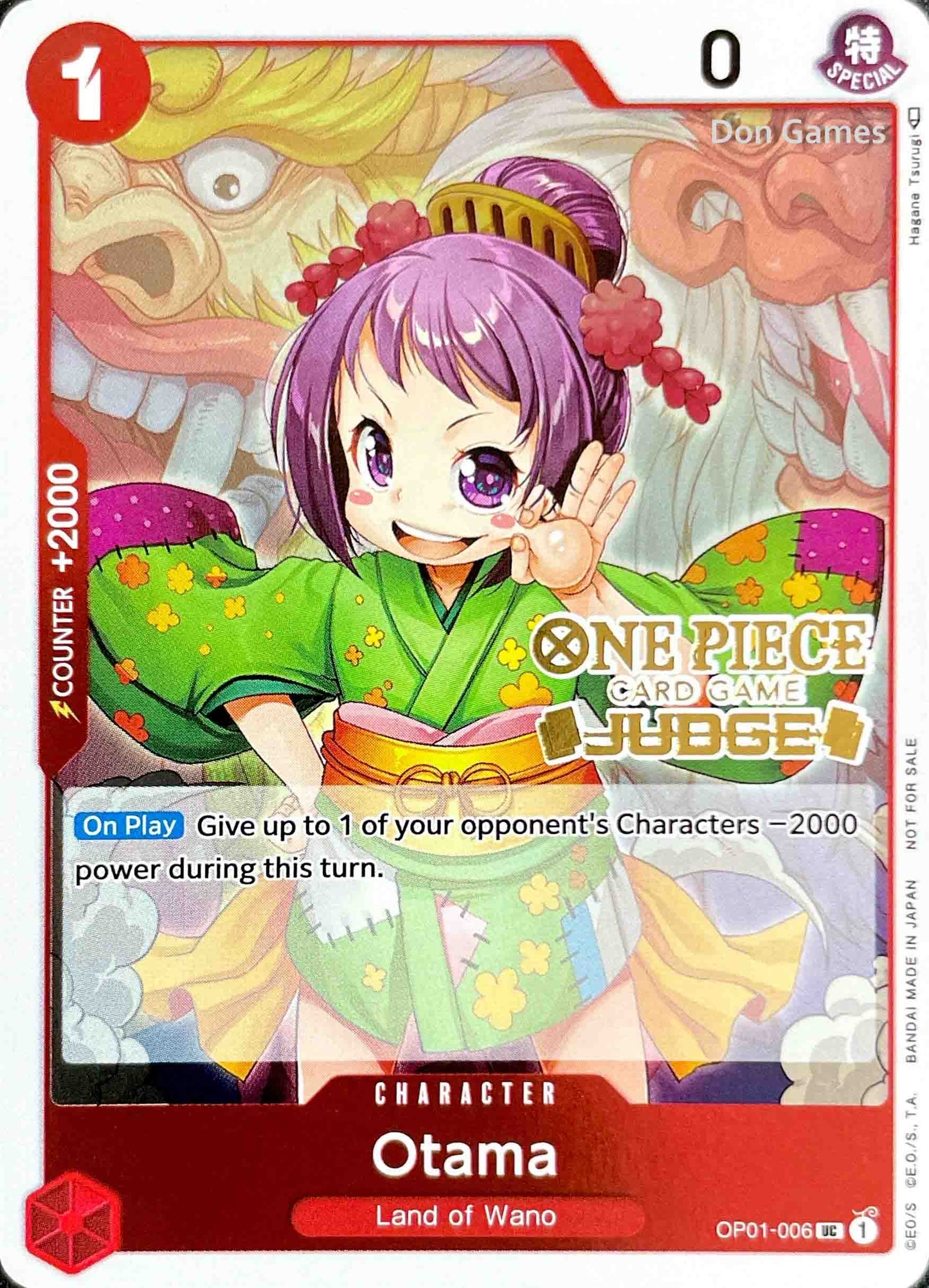 OP01-006 Otama Character Card Foiled Judge Stamp