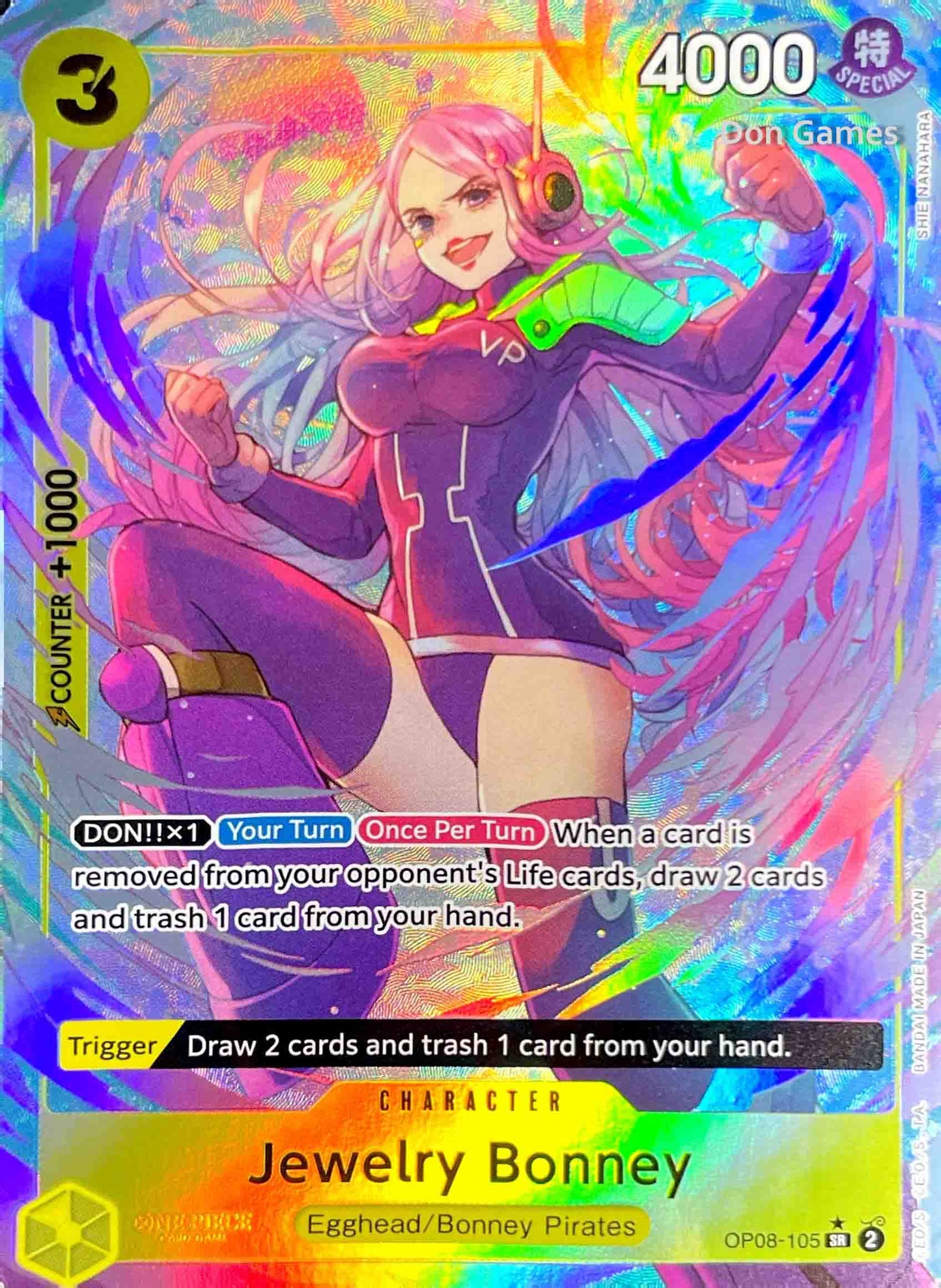 OP08-105 Jewelry Bonney Character Card Alternate Art