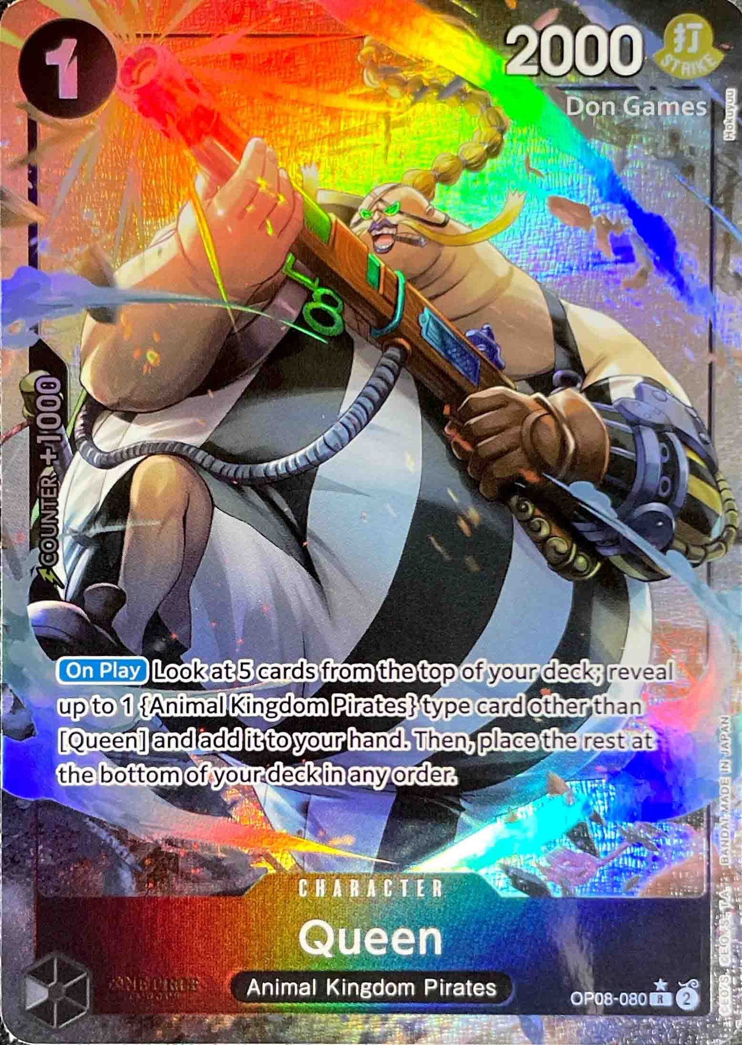 OP08-080 Queen Character Card Alternate Art