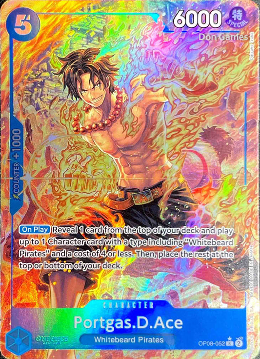 OP08-052 Portgas. D. Ace Character Card Alternate Art