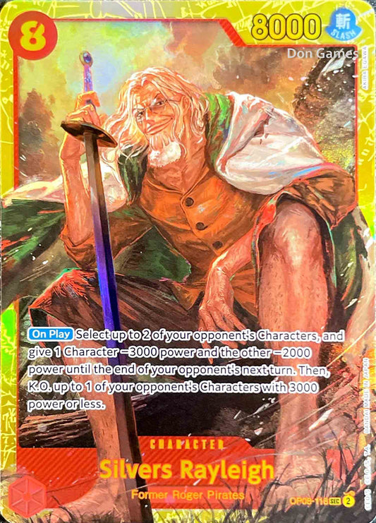 OP08-118 Silvers Rayleigh Character Card